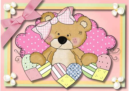 Lovely Little Snuggles Bear in Pink by Julie McGregor
