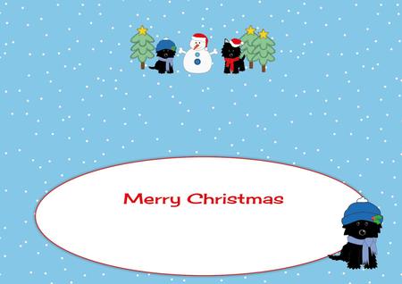 Christmas Jazz Dogs & Snowman Large Dl Insert by Julie McGregor