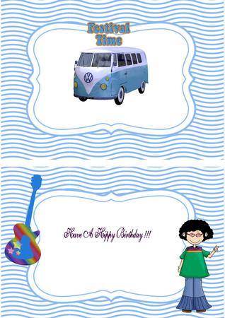 Guitar with Blue Campervan A5 Insert by Julie McGregor
