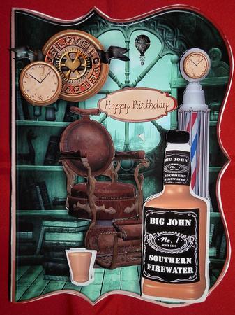 Whiskey Time Male Card by Julie McGregor
