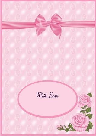A5 Pink Roses Landscape Insert by Julie McGregor