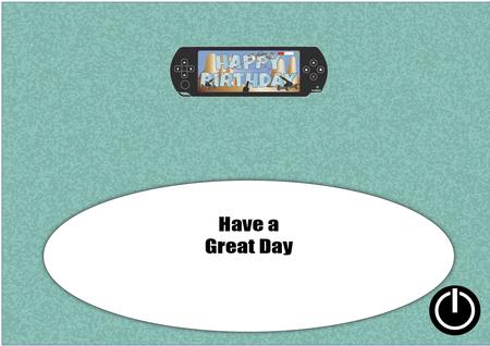 Videogame Happy Birthday Large Dl Insert by Julie McGregor