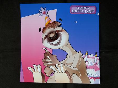 Sammy Sloths Birthday 8x8 Quick Card by Julie McGregor