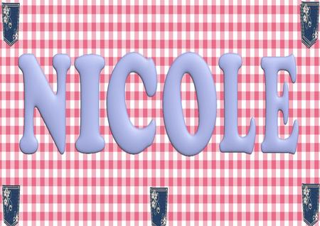 Gingham Background - Pink and White - Landscape by Julie McGregor
