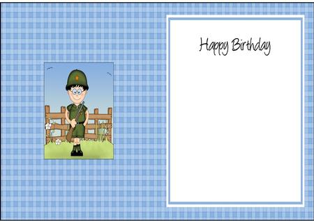 Boyz General Gazza & Postbox Matching Square Insert by Julie McGregor