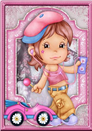 Little Sassy Girls Card by Julie McGregor
