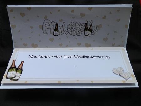 Silver Wedding Anniversary Large Dl Matching Large Dl Insert by Julie McGregor