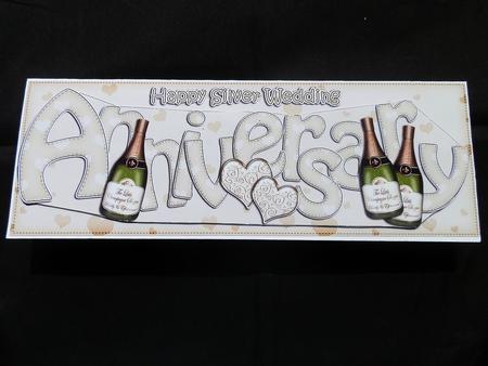 Silver Wedding Anniversary Large Dl Quick Card N 3D Decoupag by Julie McGregor