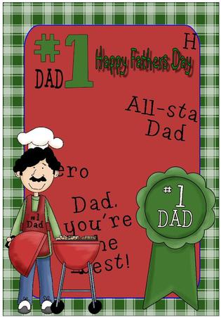 Happy Fathers Day No 1 Dad 3 by Julie McGregor