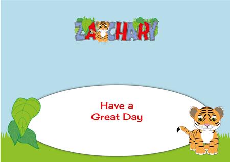 Cute Tiger Zachary Large Dl Insert by Julie McGregor