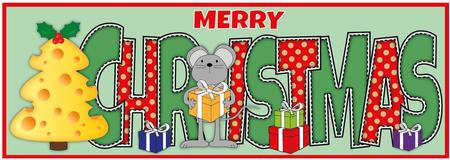 Christmas Mouse Large Dl 2 by Julie McGregor