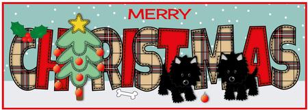 Playful Jazz Dogs Christmas Large Dl 3 by Julie McGregor