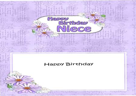5x7 Birthday Niece Daisies Matching Insert by Julie McGregor