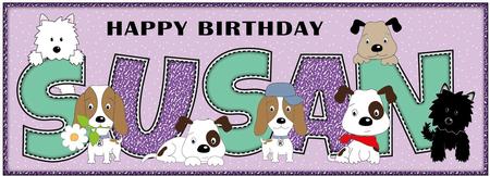 Patch, Kosmo and Jazz Susan Large Dl by Julie McGregor