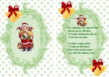 Love You Santa, A5 Insert with Verses by Julie McGregor