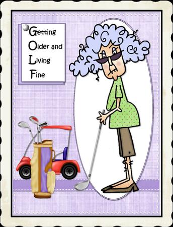 Stella Getting Older with Golf Quick Card by Julie McGregor