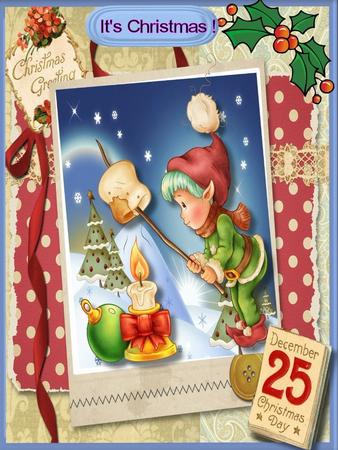 Little Elf Toasting His Tea by Julie McGregor