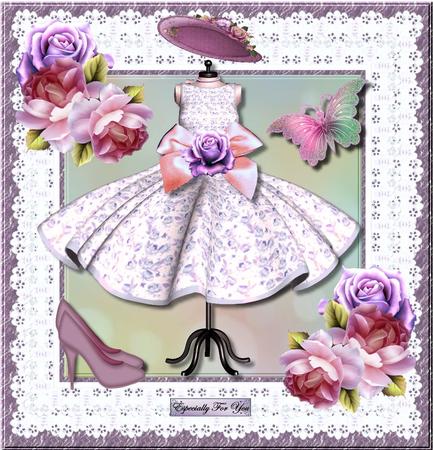 Elegant Dress & Roses by Julie McGregor