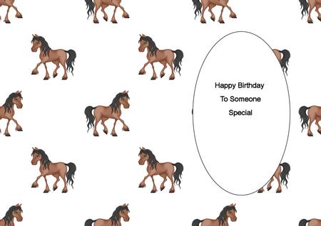 Horse Brown Black Insert by Julie McGregor