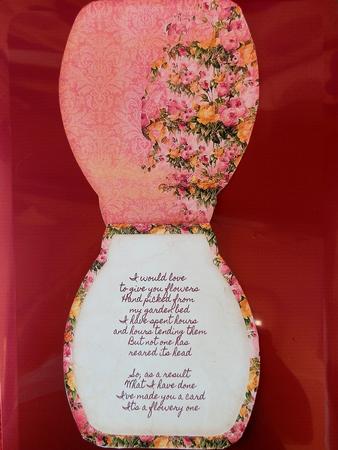 Backpack Card Insert Pink Flowers by Julie McGregor