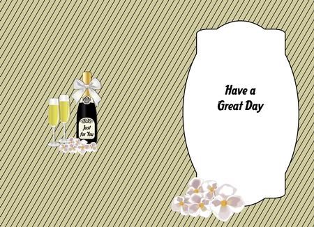 White Flowers & Bubbly Insert by Julie McGregor