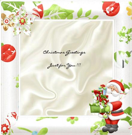 Lovely Santa with Lots of Pressies 8x8 Insert by Julie McGregor