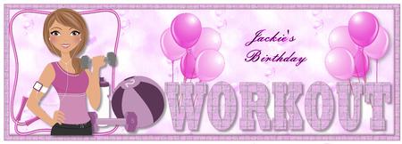 Workout Lady Word Dl Topper by Julie McGregor
