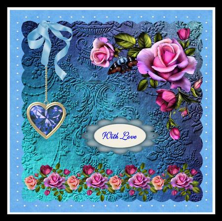 Pink Floral Roses Topper by Julie McGregor