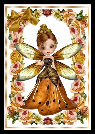 Flower Faerie in Rose Frame by Julie McGregor