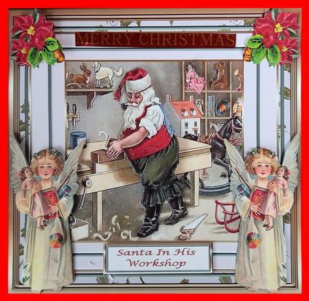 Angelic Vintage Christmas 8x8ins Mini Kit by Julie McGregor