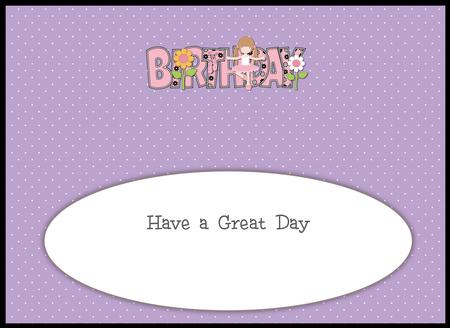 Ballerina Birthday Large Dl Insert by Julie McGregor