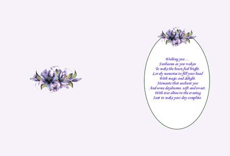 Lily Card Insert by Julie McGregor