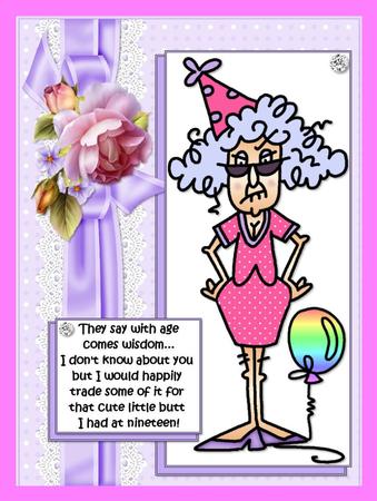 Stella with Age Comes Wisdom Quick Card by Julie McGregor