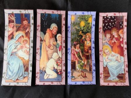 4 x Christmas Vintage Bookmarks by Julie McGregor