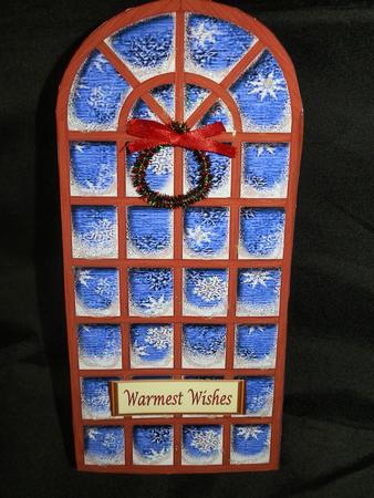 Trifold Christmas Window 2 by Julie McGregor