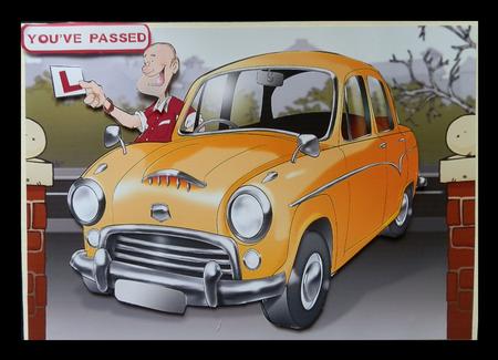 Passed Driving Test Yellow Car by Julie McGregor