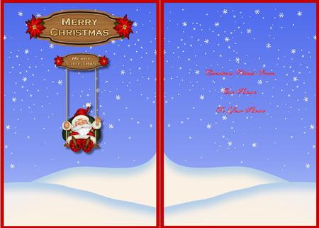 Insert Santa on Swing by Julie McGregor