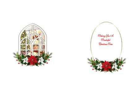 Christmas by the Fireside Through the Window Insert by Julie McGregor