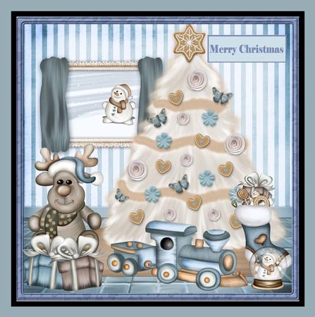 Christmas Eve and the Christmas Tree Card by Julie McGregor