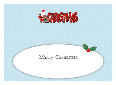 Santa with Rudolf Christmas Large Dl Insert by Julie McGregor