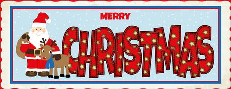 Santa with Rudolf Christmas Large Dl by Julie McGregor