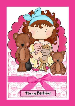 Little Tabitha with Her Cuddly Bears Over the Edge by Julie McGregor