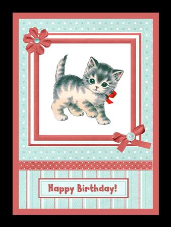 Vintage Kitten Topper & Decoupage by Julie McGregor