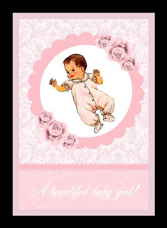 A Beautiful Baby Girl Topper & Decoupage by Julie McGregor