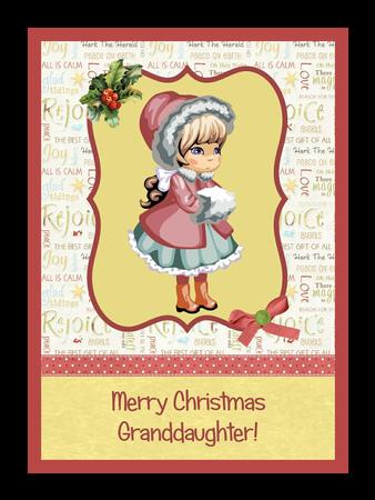 Merry Christmas Granddaughter Topper & Decoupage by Julie McGregor