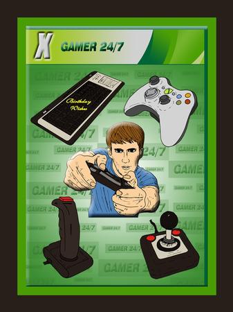 Gamer (green) - A5 by Julie McGregor