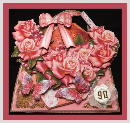 Mini Kit Basket Edwardian Roses by Julie McGregor