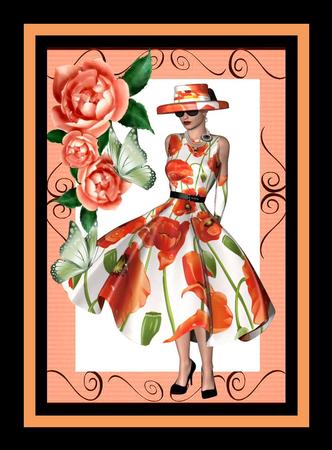 Pretty in Peach with Pretty Peach Roses by Julie McGregor