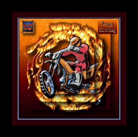 Hot Bike! Two Sheet Pyramage Mini Kit by Julie McGregor