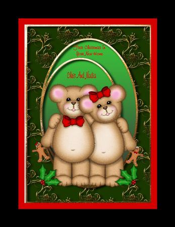 Christmas Teddy Couple by Julie McGregor